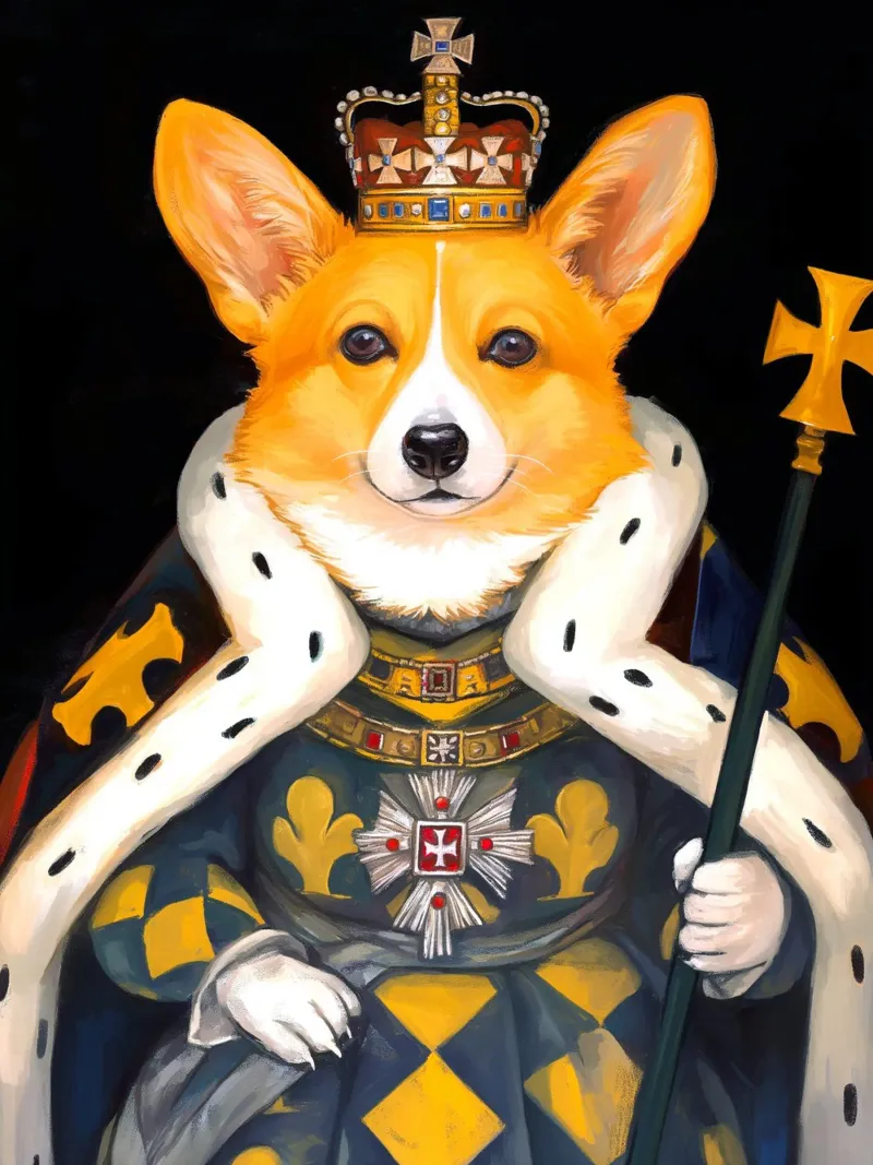 Royal Corgi pellicola backlit da Fleur de Lys