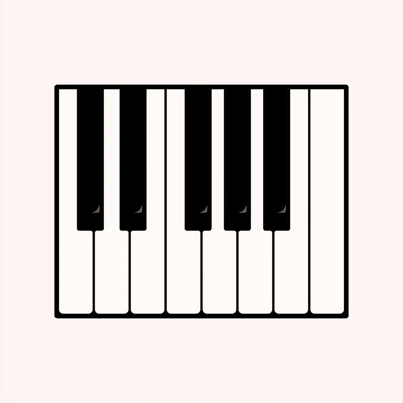 Minimalist Piano Keys Art | Modern Music Lover Print poster con marco de aluminio de NorwesClub