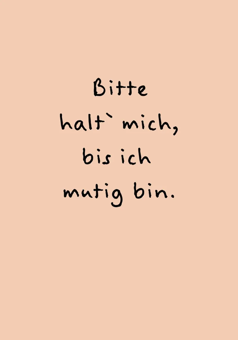 bitte halt mich, bis ich mutig bin. lámina retroiluminada de FRICKE DESIGN