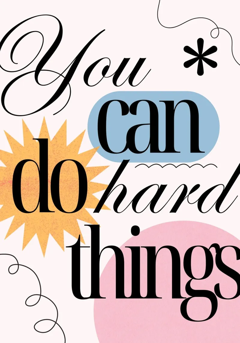 Motivation : "Vous pouvez faire des choses difficiles" | Modern Aesthetic Pri poster de NorwesClub