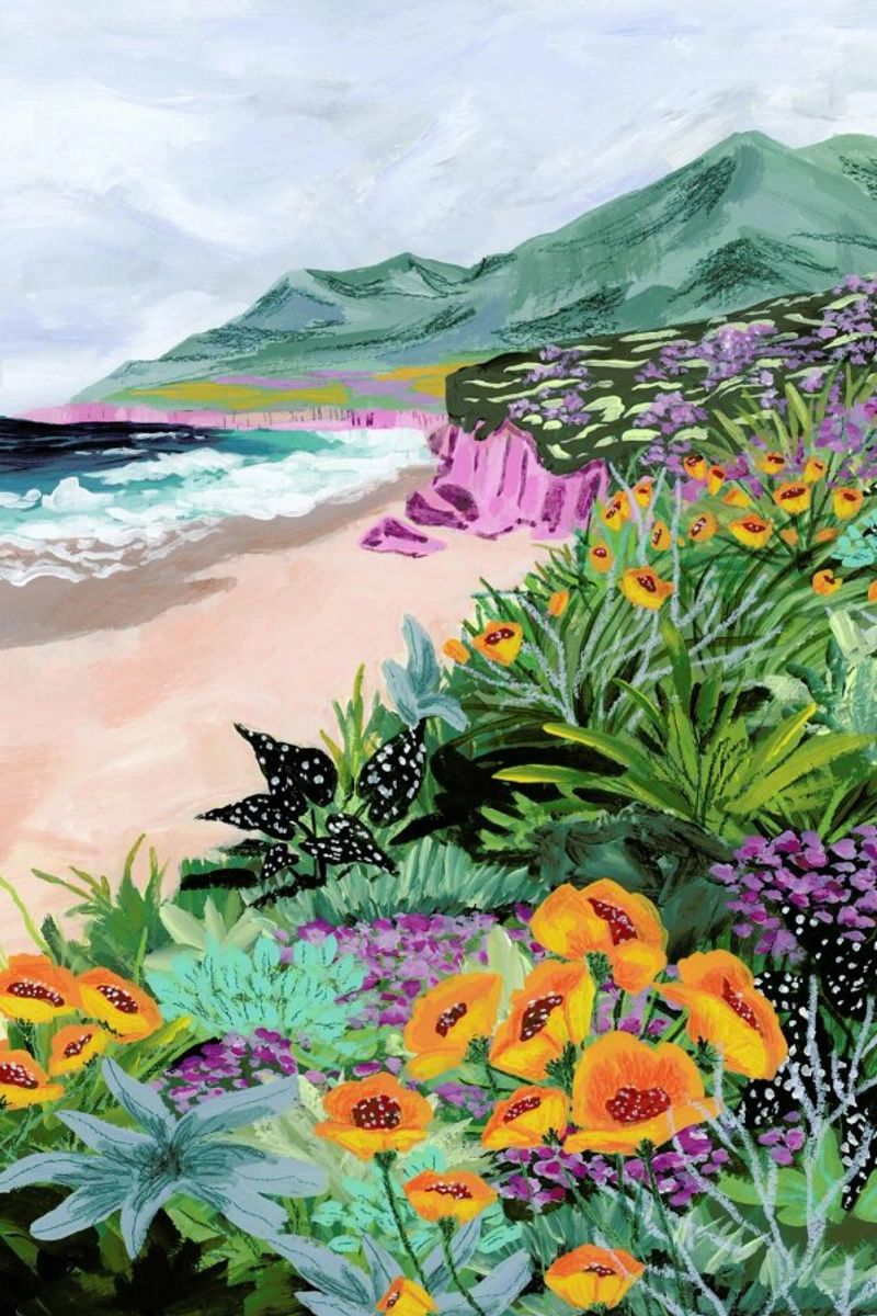Coastal Bluffs Leinwand von Sarah Gesek