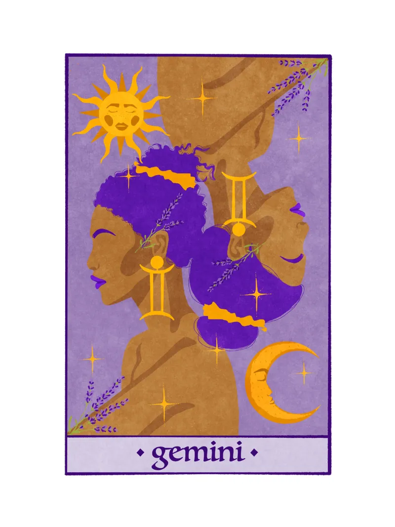 Gemelli - Segno zodiacale pellicola backlit da Illustration Raissa Oltmanns