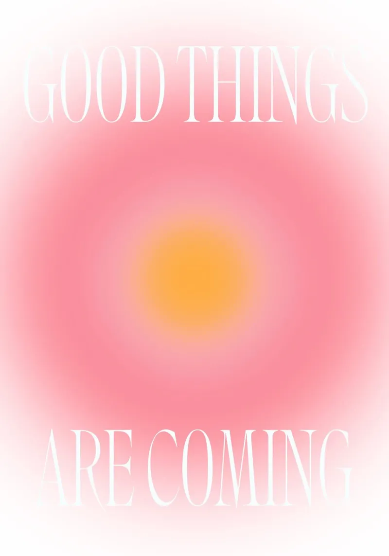 Stampa "Good Things Are Coming" Aura | Rosa Arancione Gradiente pellicola backlit da NorwesClub