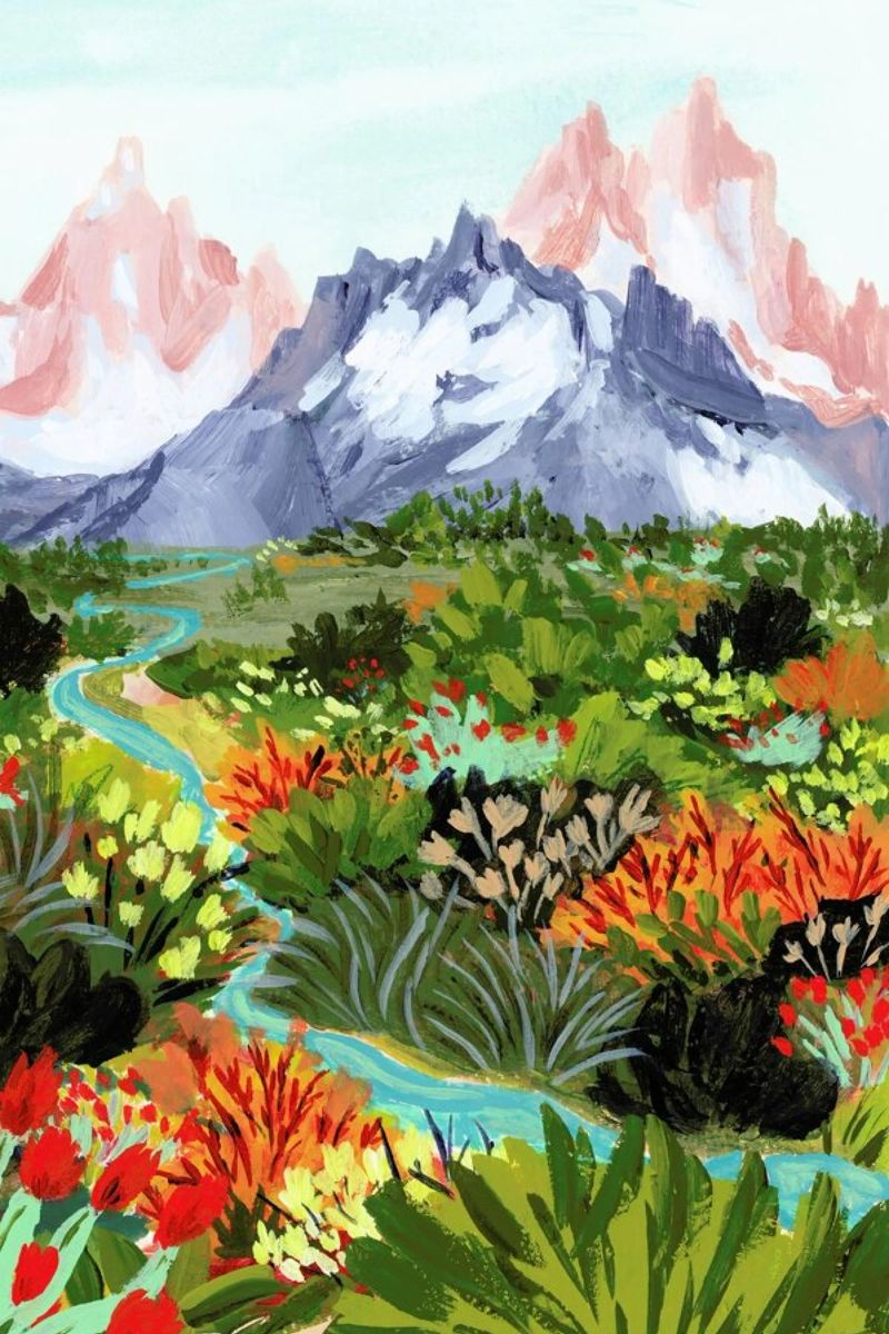 Autumn Mountains Leinwand von Sarah Gesek