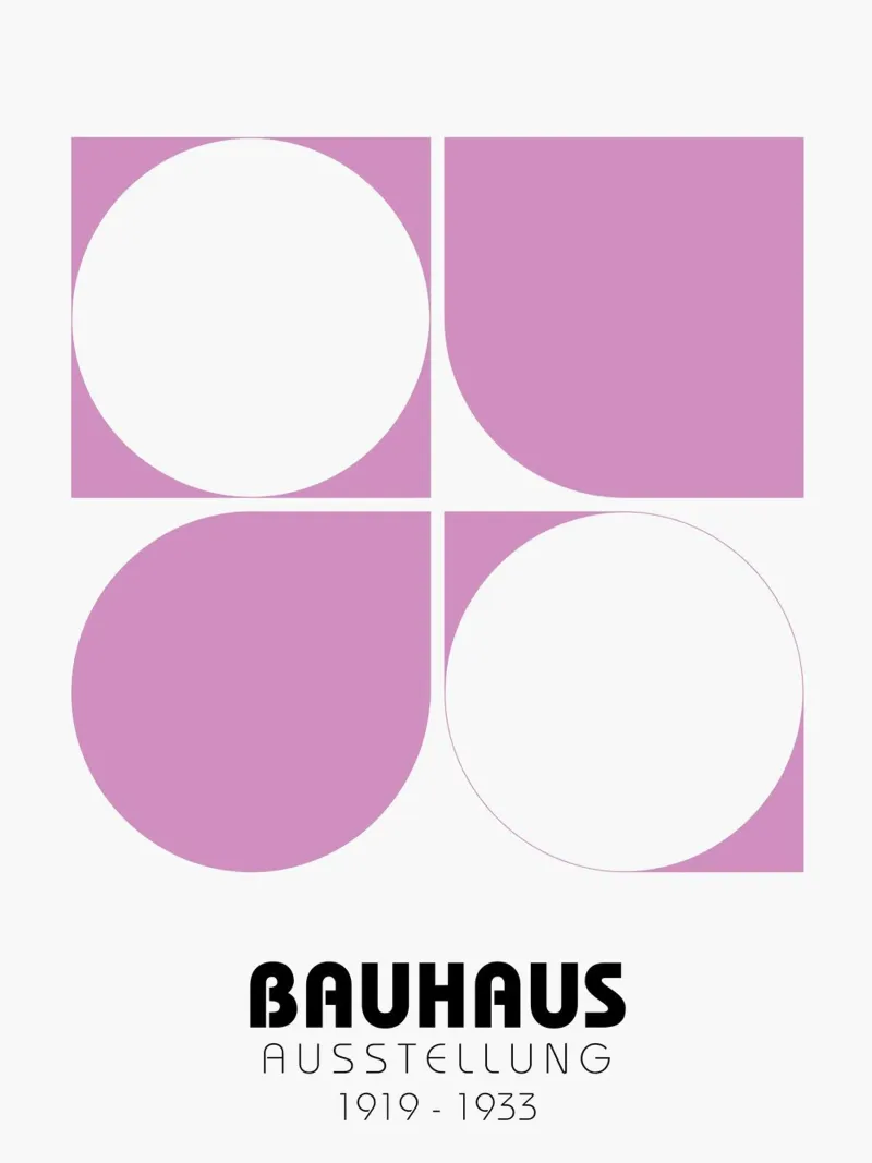 Exposición de la Bauhaus 1919-1933 - Contraste en rosa y blanco aluminio dibond de Casa Calm