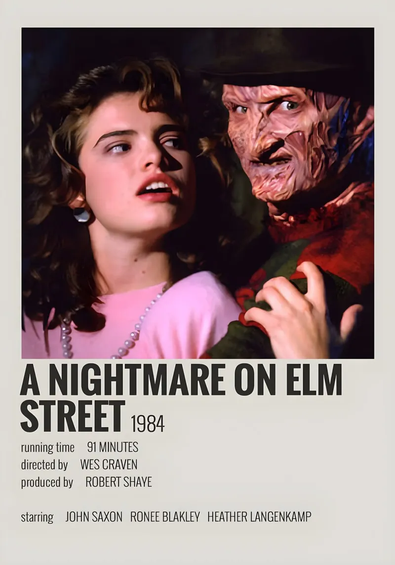 A NIGHTMARE ON ELM STREET 1984 pellicola backlit da MVFminimalist
