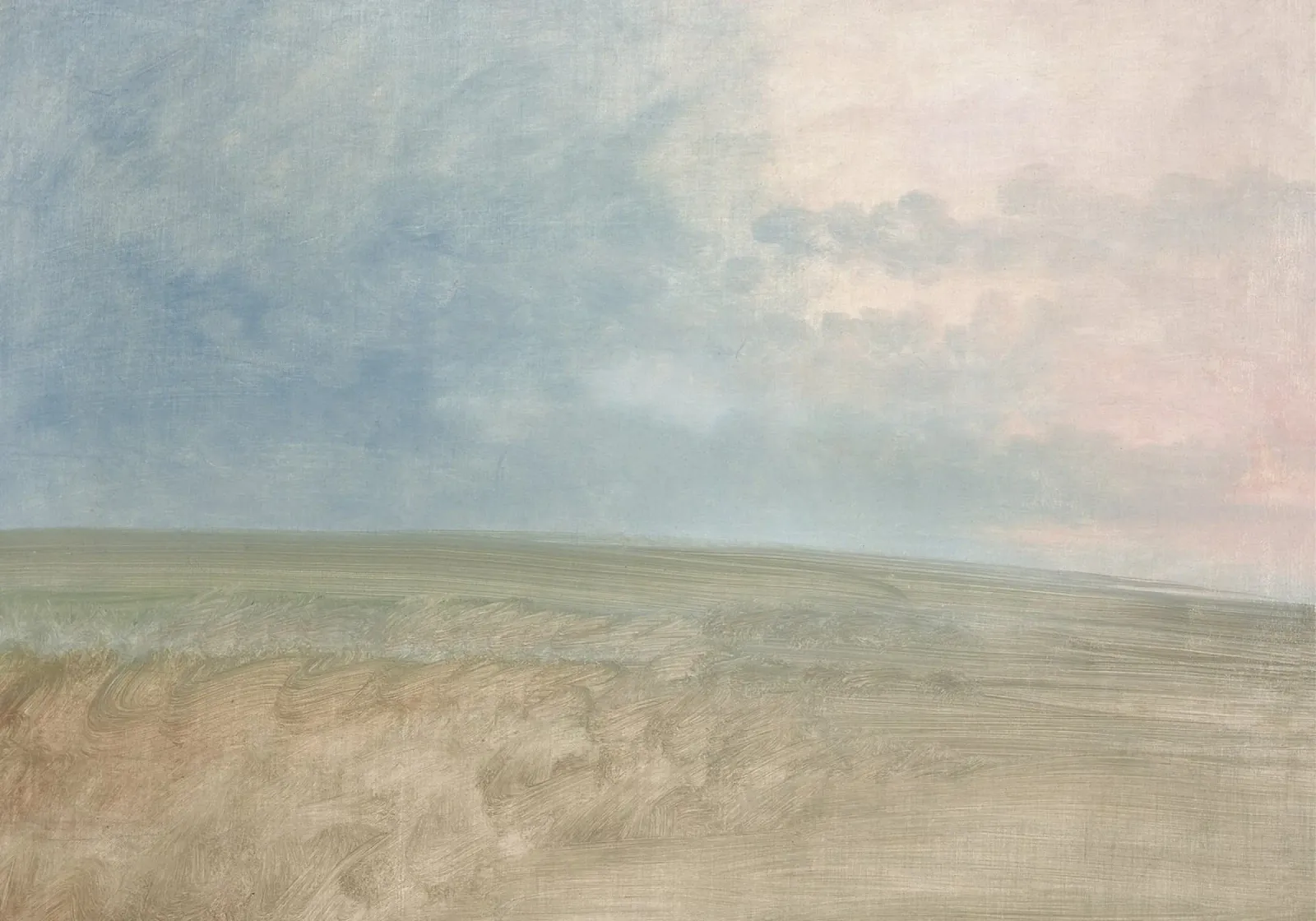 Minimalist Horizon Sky & Field | Serene Abstract Landscape P Hahnemühle von NorwesClub