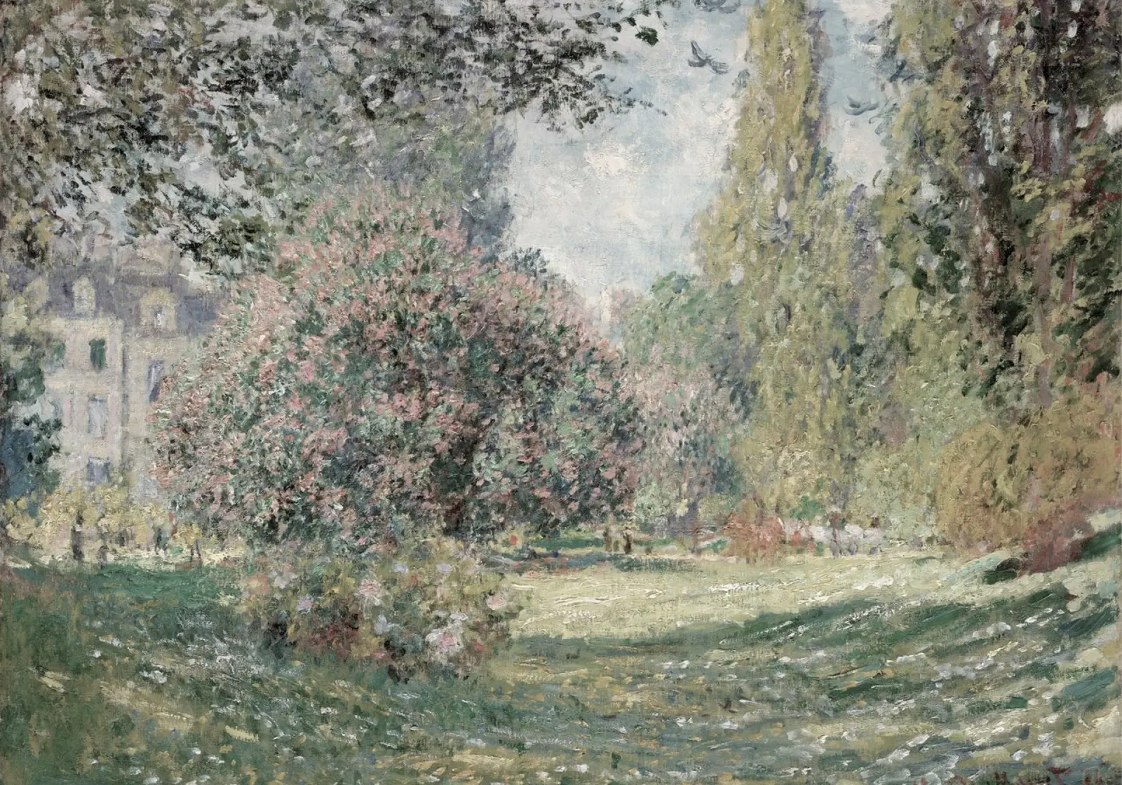 Monet - The Park Monceau | Impressionist Landscape Print forex plate by NorwesClub