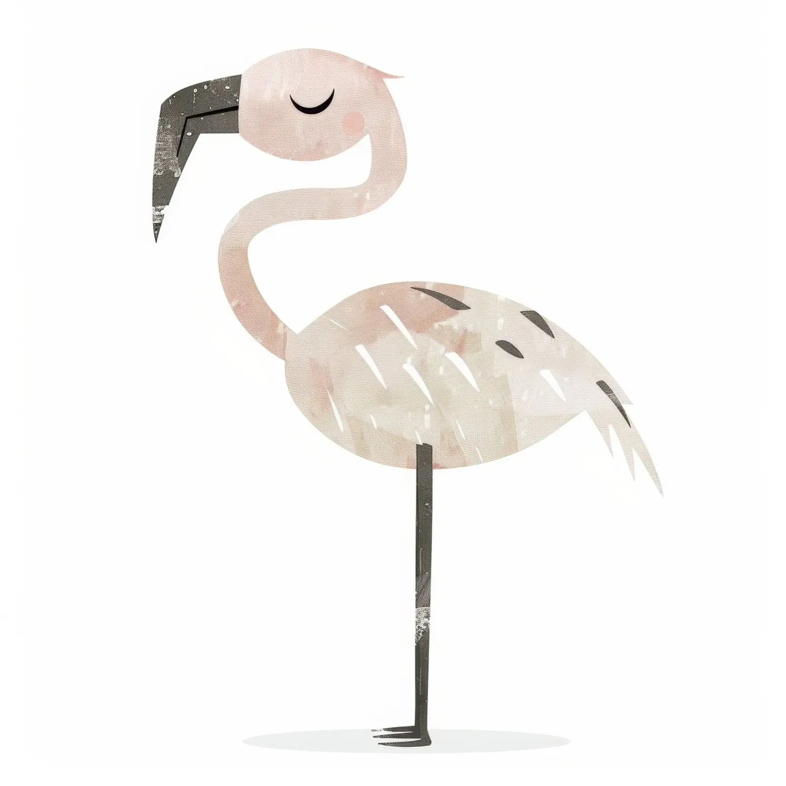 Flamant gracieux dans un rêve d'aquarelle hahnemühle de DesignDoodle