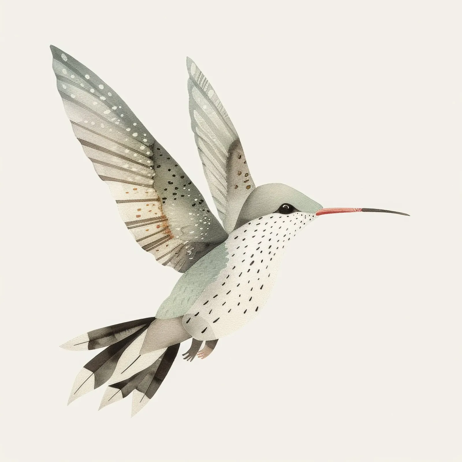 Delicate Hummingbird in Flight canvas by DesignDoodle