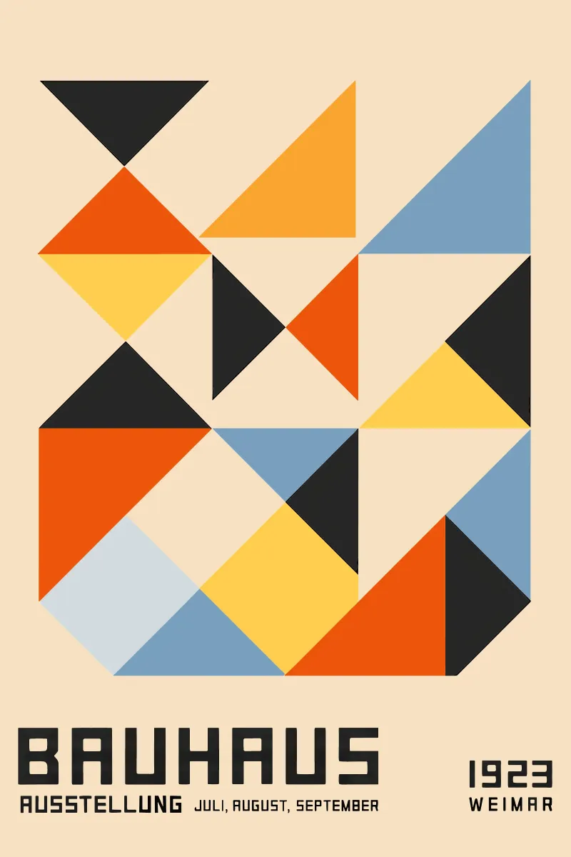 Geometria Bauhaus a colori carta hahnemühle da SMPLE
