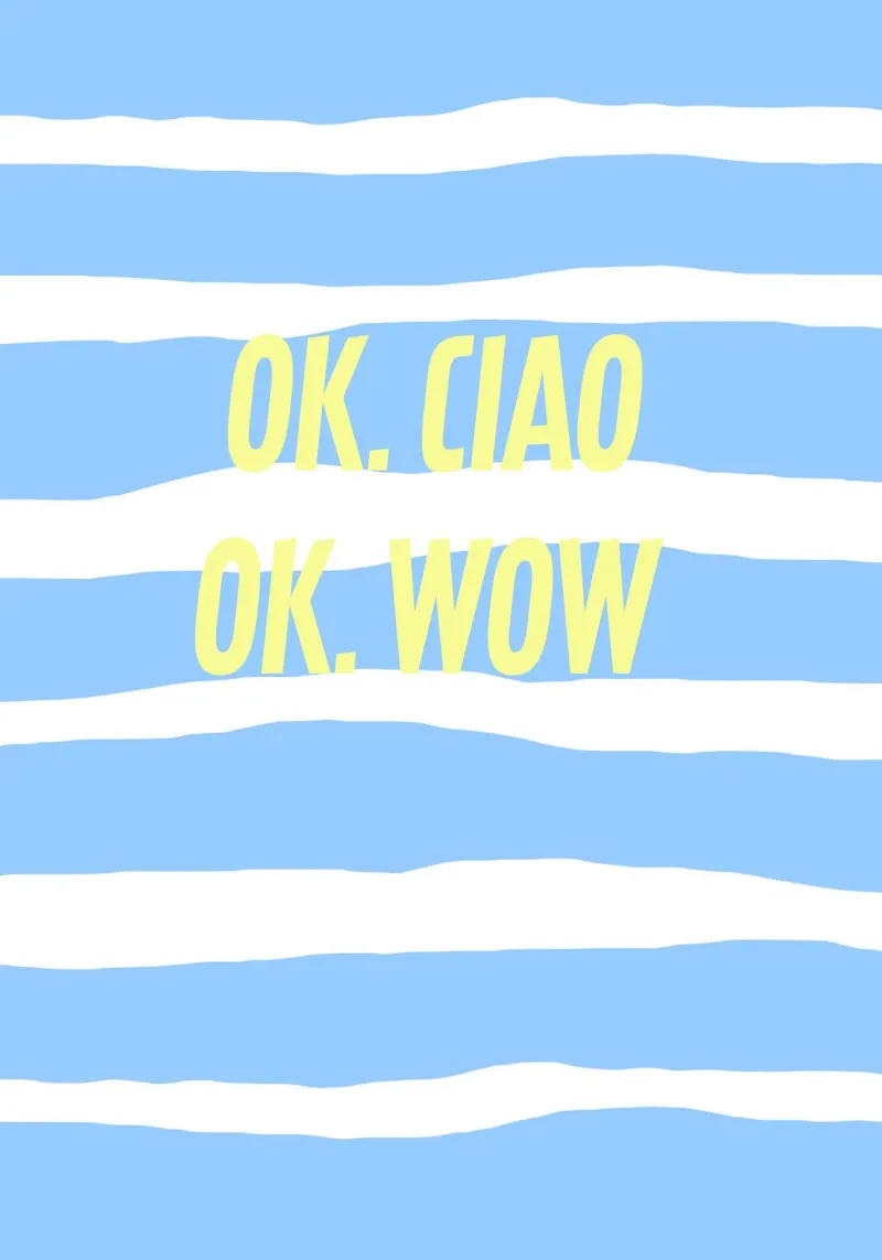 ok.ciao ok. wow pellicola backlit da FRICKE DESIGN