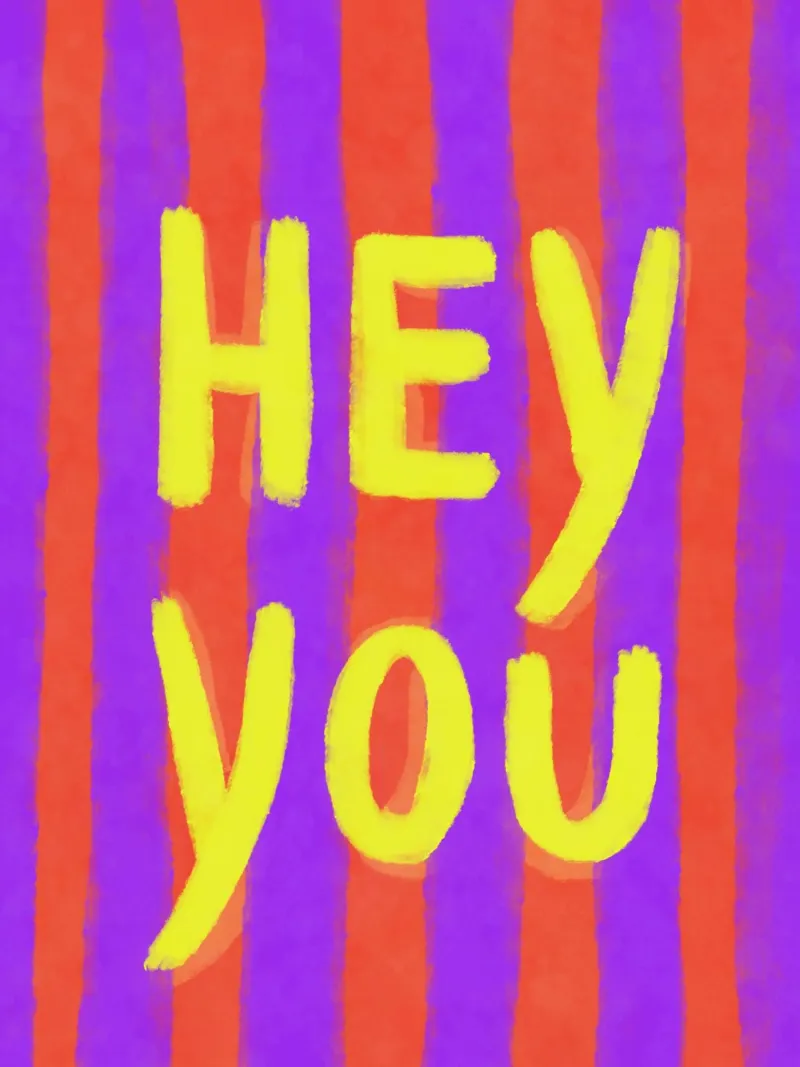 Hey You, strisce viola Pop pellicola backlit da Carinaprint
