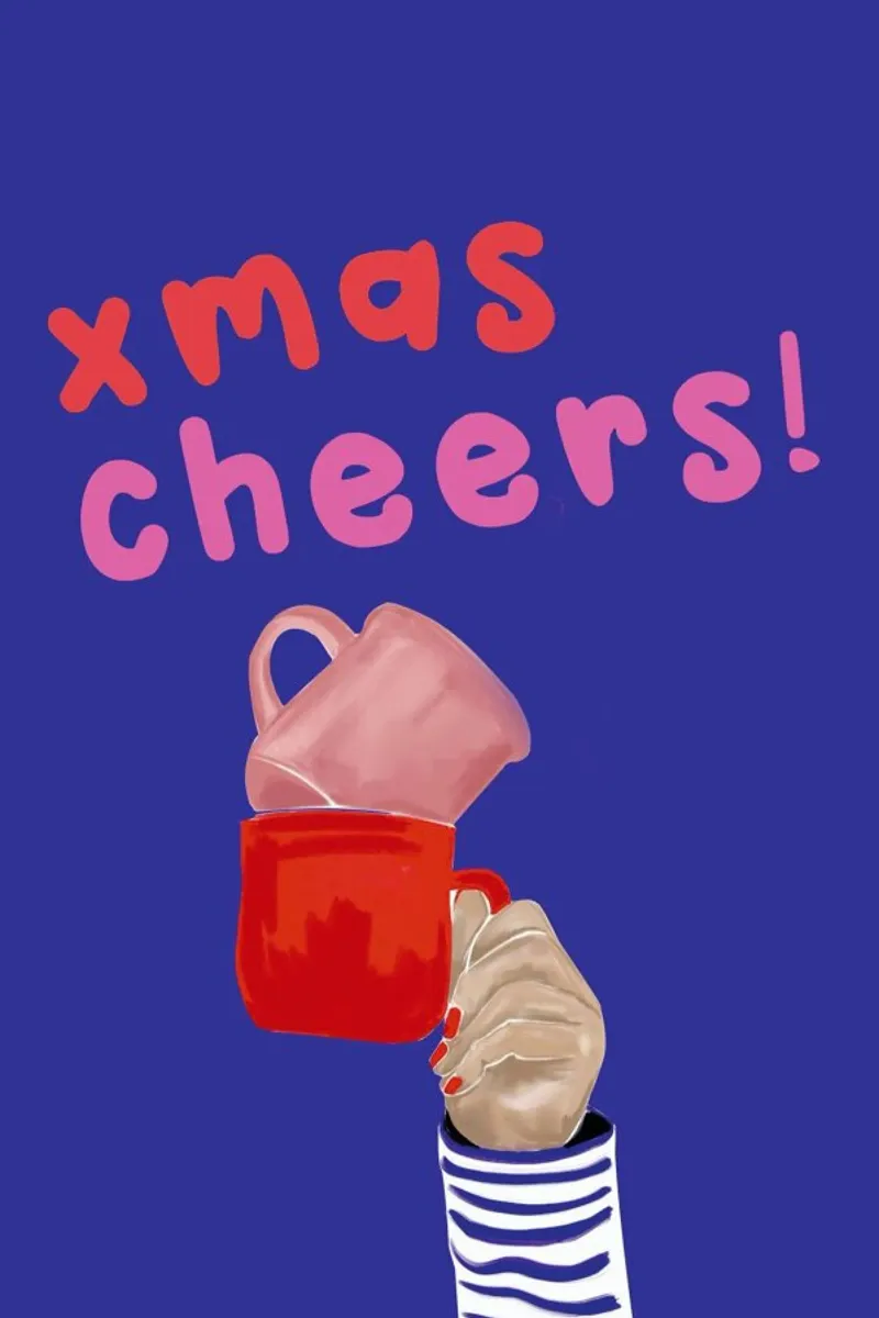 Cheers poster con telaio in alluminio da XOXO Arte