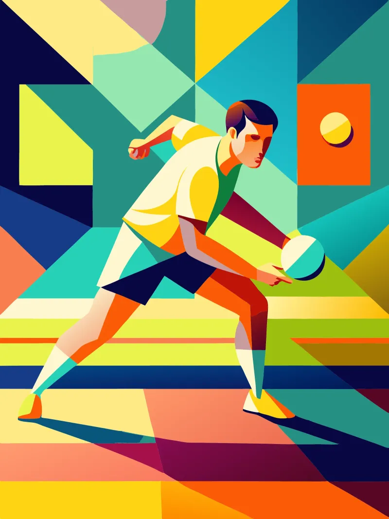 ping pong sport immaginazione vettoriale tela con Cornice a cassetta da Faiza