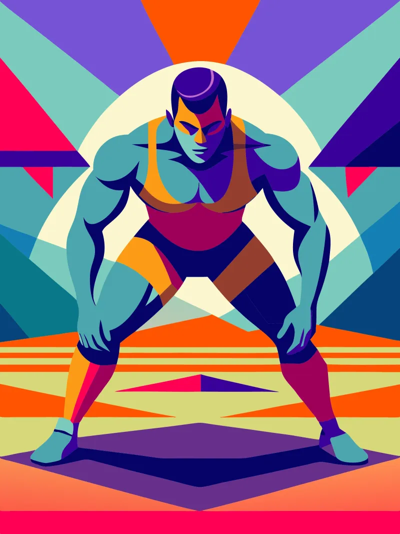 lucha libre deporte vector imaginación metacrilato de Faiza
