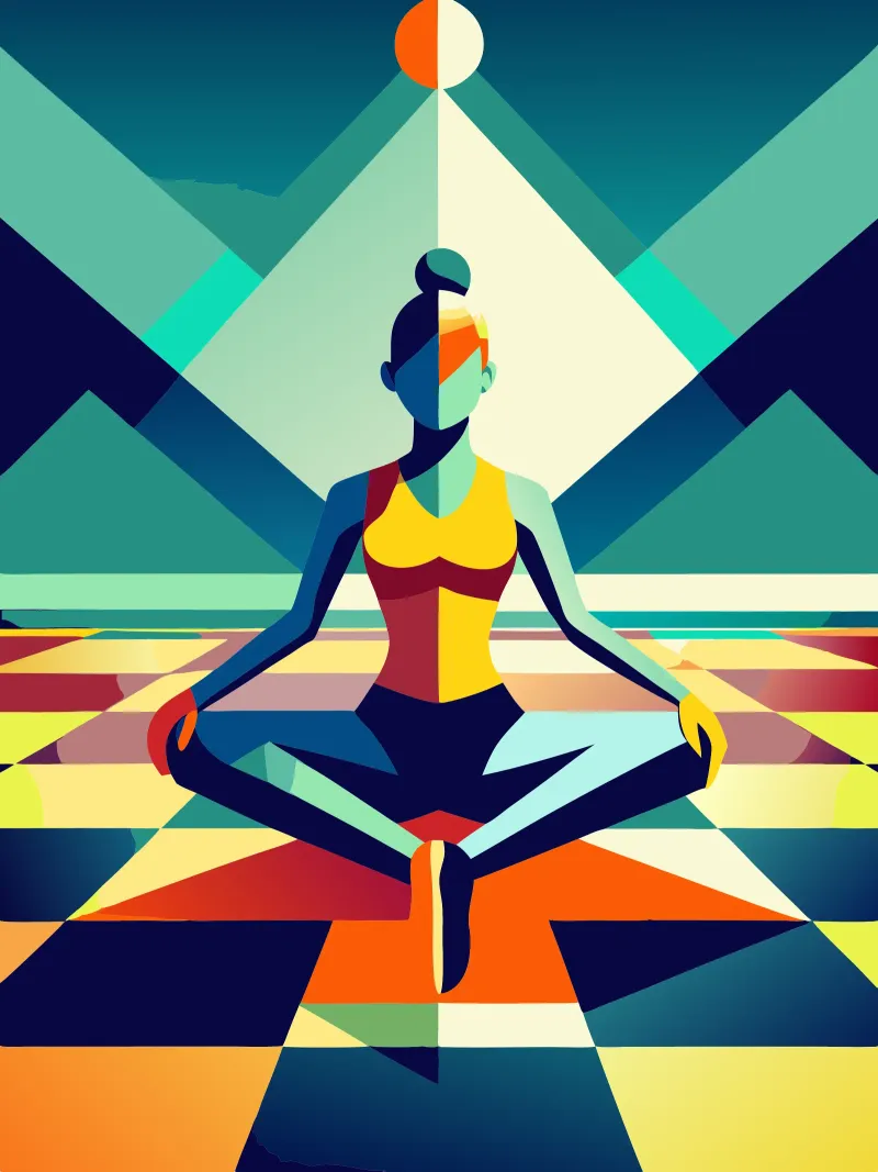yoga sport immaginazione vettoriale poster da Faiza