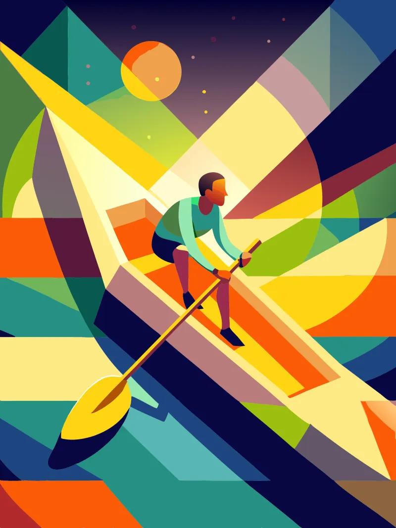 canoa deporte vector imaginación metacrilato de Faiza