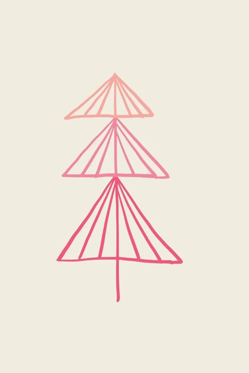 Blush Tree poster con telaio in legno da KRUTH DESIGN