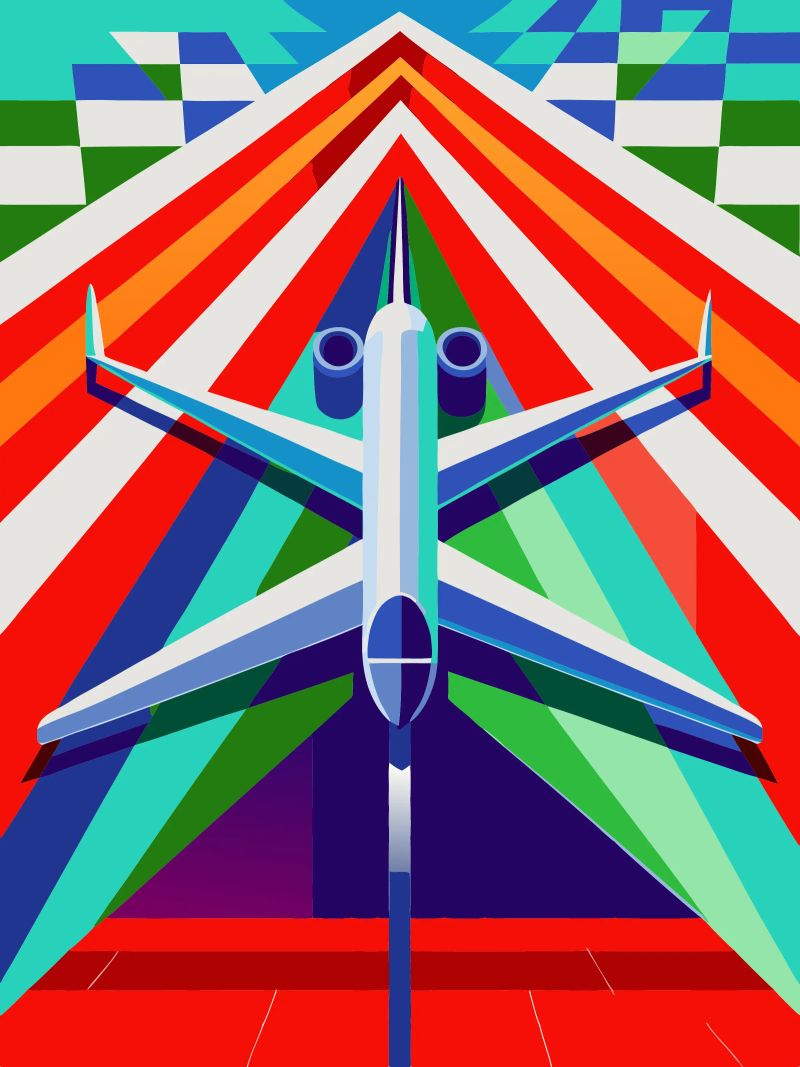 aero plane vector poster by Elfath