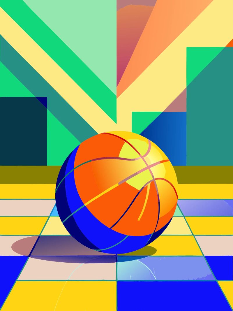 basket-ball vectoriel poster de Elfath