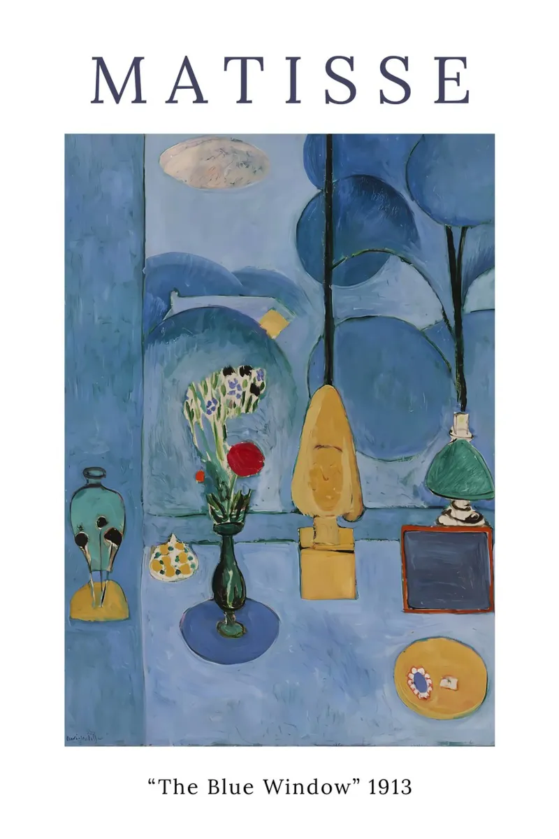 La finestra blu - matisse vintage pannello forex da Stev Shop