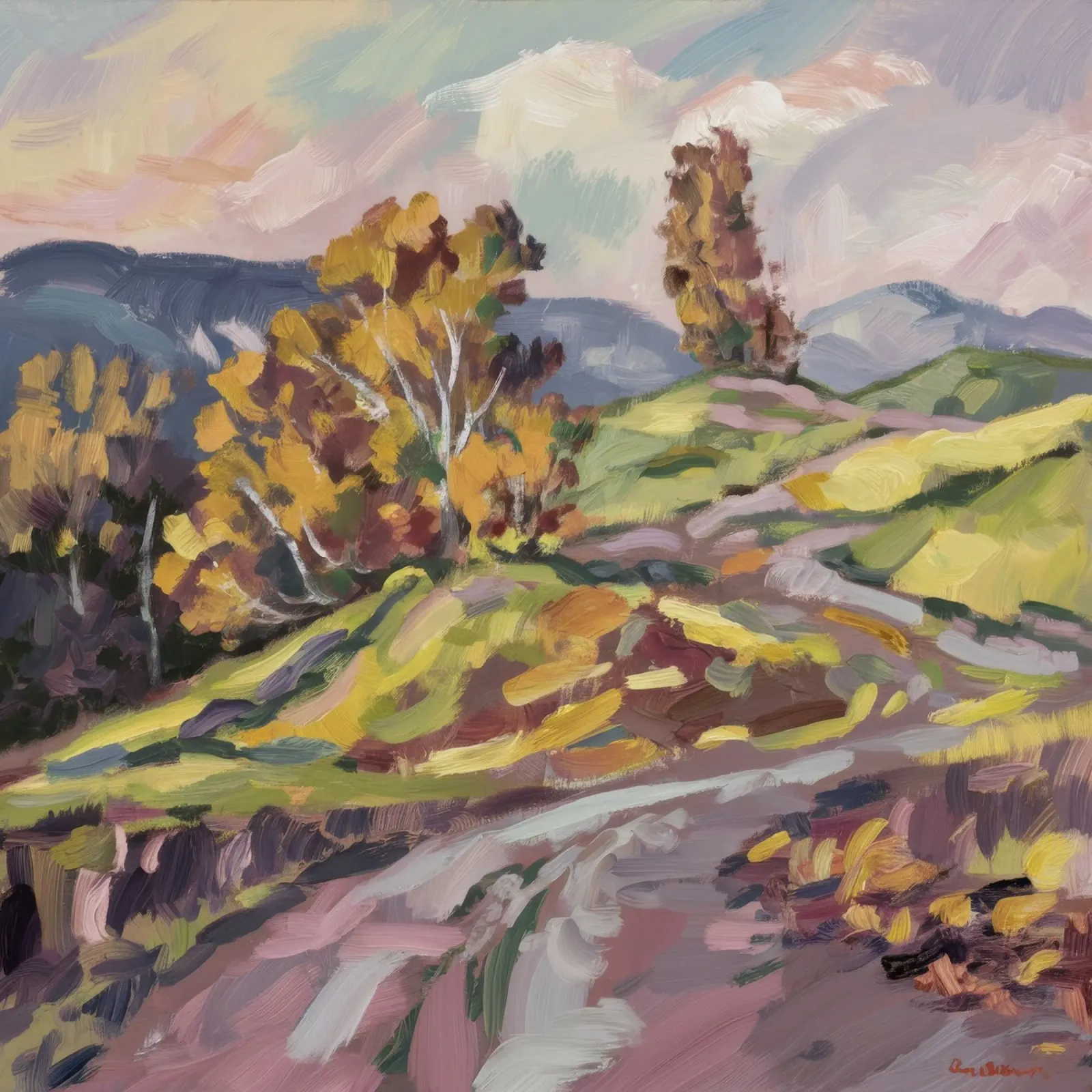 Die Umarmung der Herbststraße Hahnemühle von Radiance Landscape