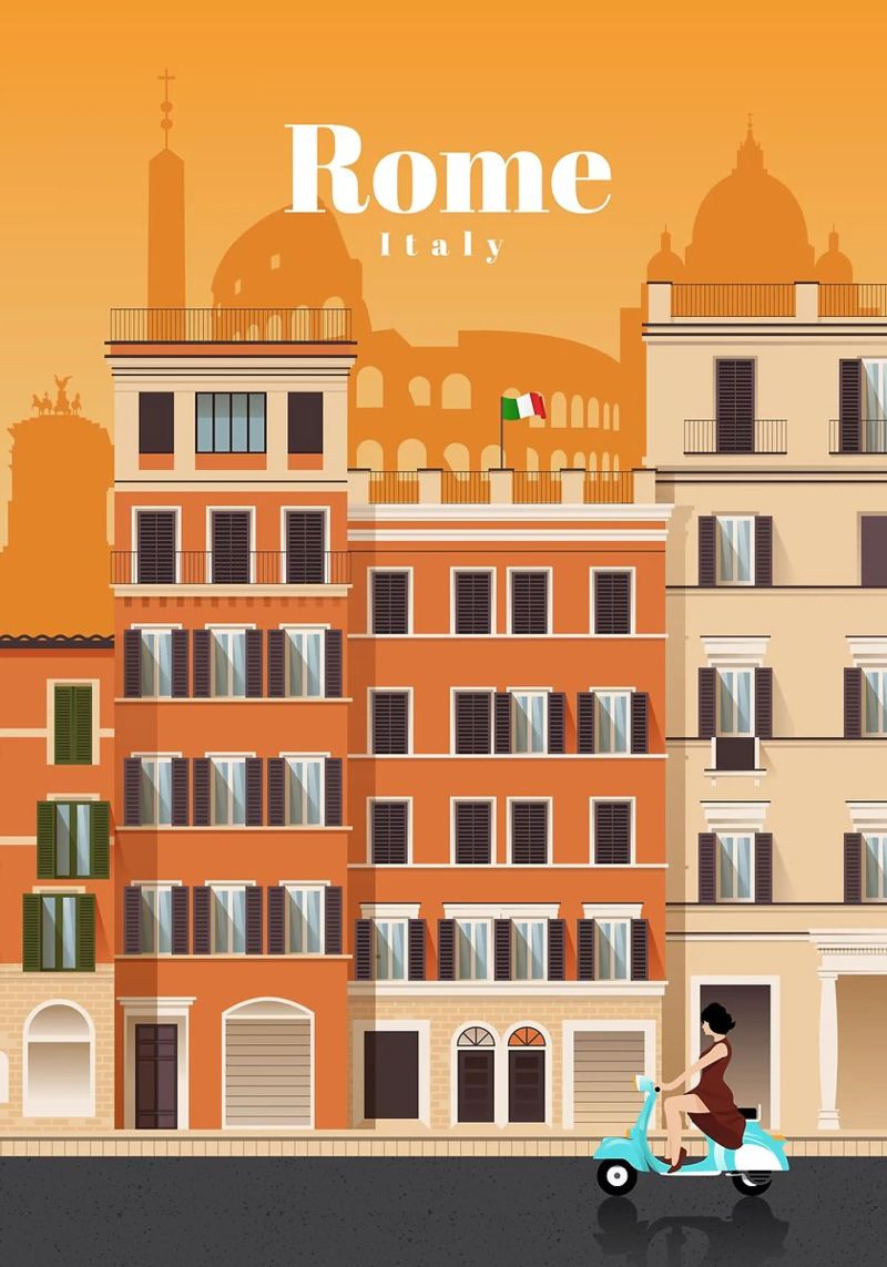 Voyage à Rome poster de David A Ray