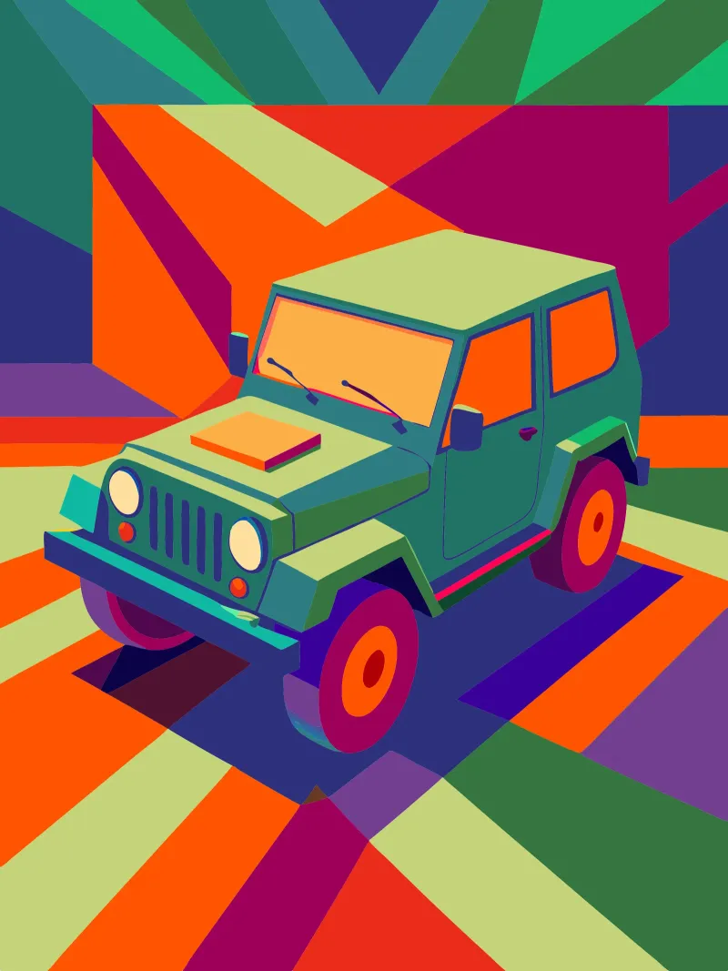 jeep car vector hahnemühle by Elfath