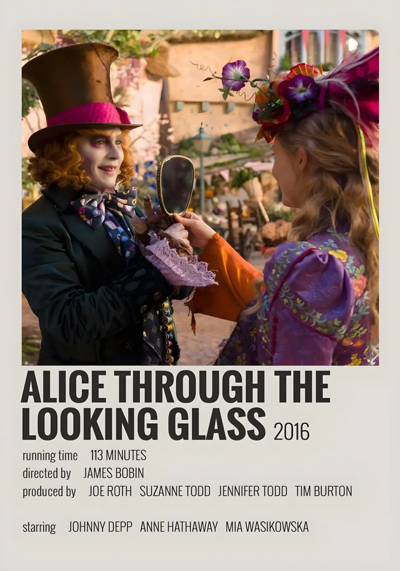 ALICE THROUGH THE LOOKING GLASS 2016 pellicola backlit da MVFminimalist