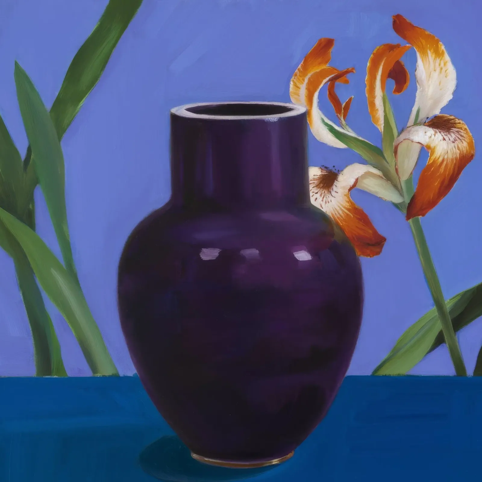 Indigo Lily Grace poster avec cadre en plastique de Opal Strokes