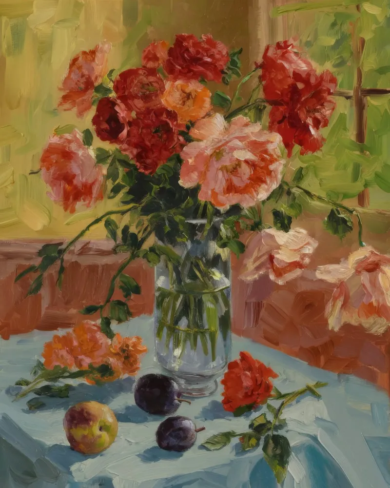 Rosa cremisi Whisper pellicola backlit da Celestial Harmony