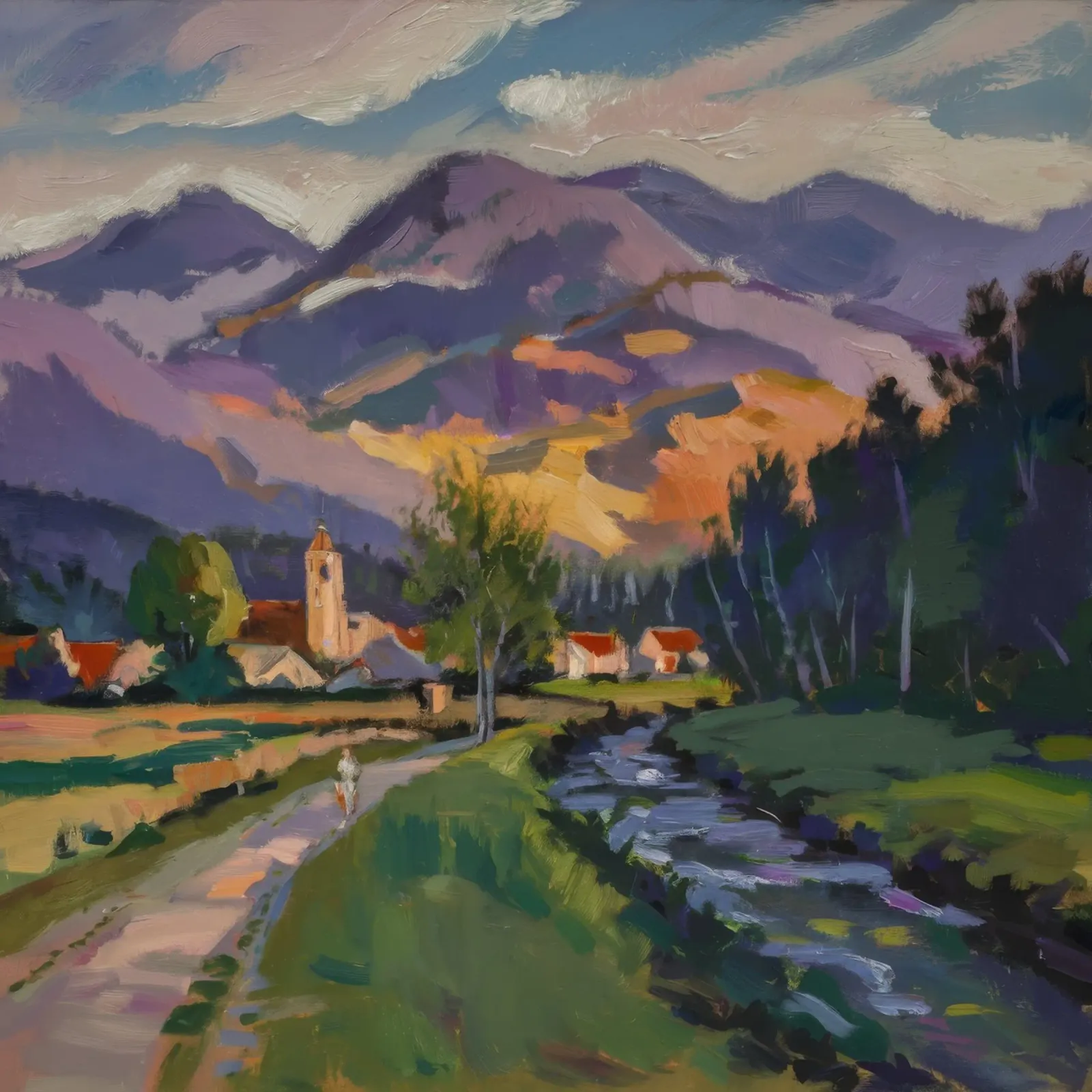 Pastoraal Traject Kalmte canvas van Radiance Landscape