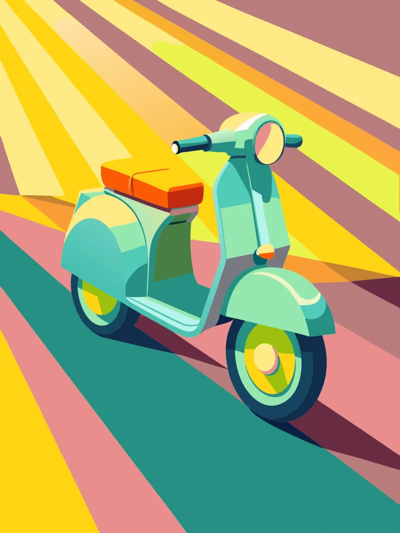 scooter vector canvas by Elfath