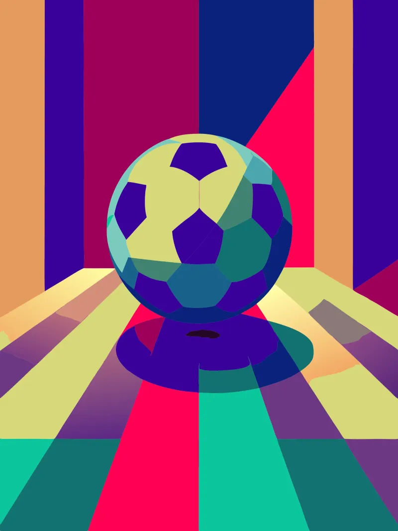 pallone da calcio arte vettoriale poster con telaio in plastica da Elfath