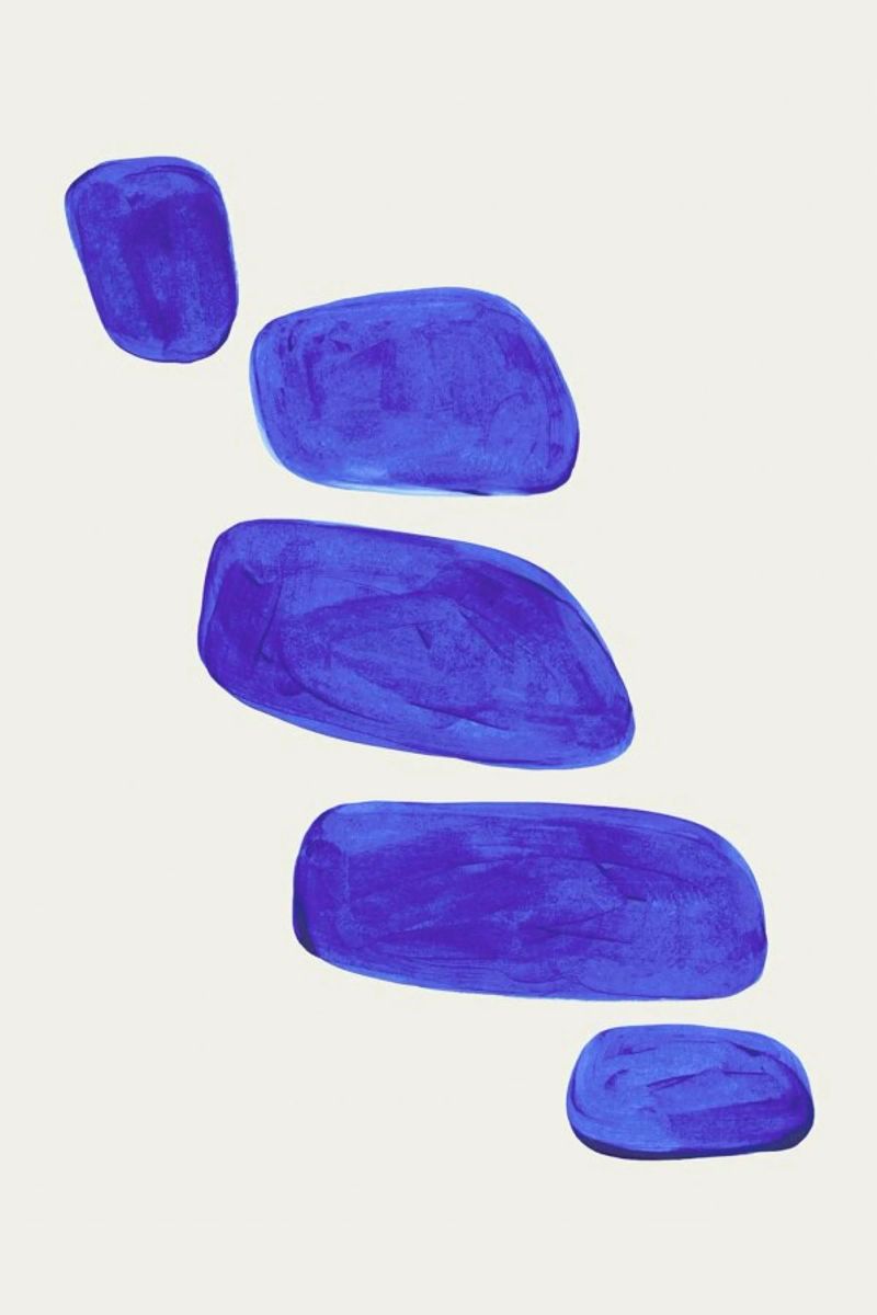 Ultramarine Pebbles poster van EnShape