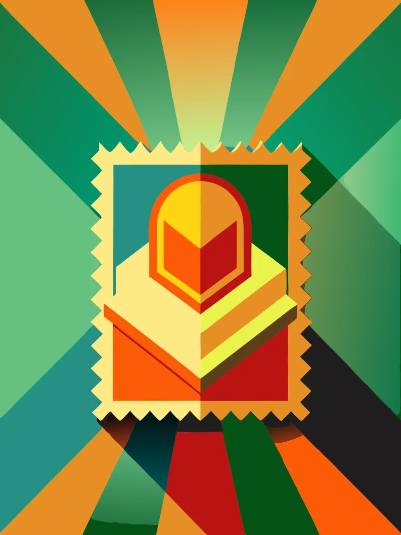 stempels vector canvas met Baklijst van Elfath
