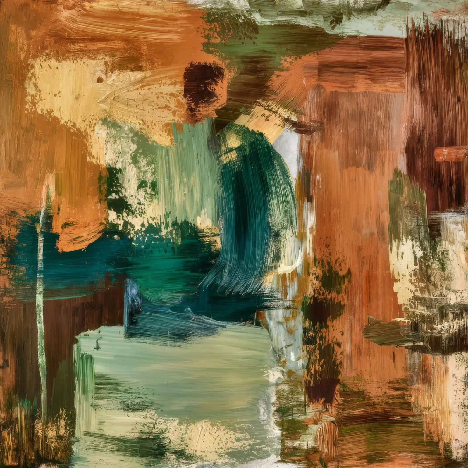 Emerald Aarde Structuur canvas van Dream Spectrum