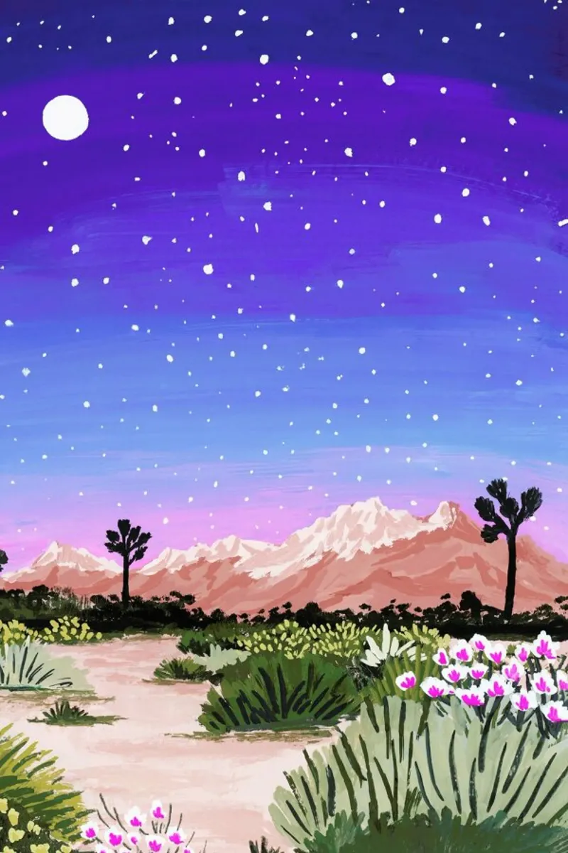 Joshua Tree lámina retroiluminada de Sarah Gesek