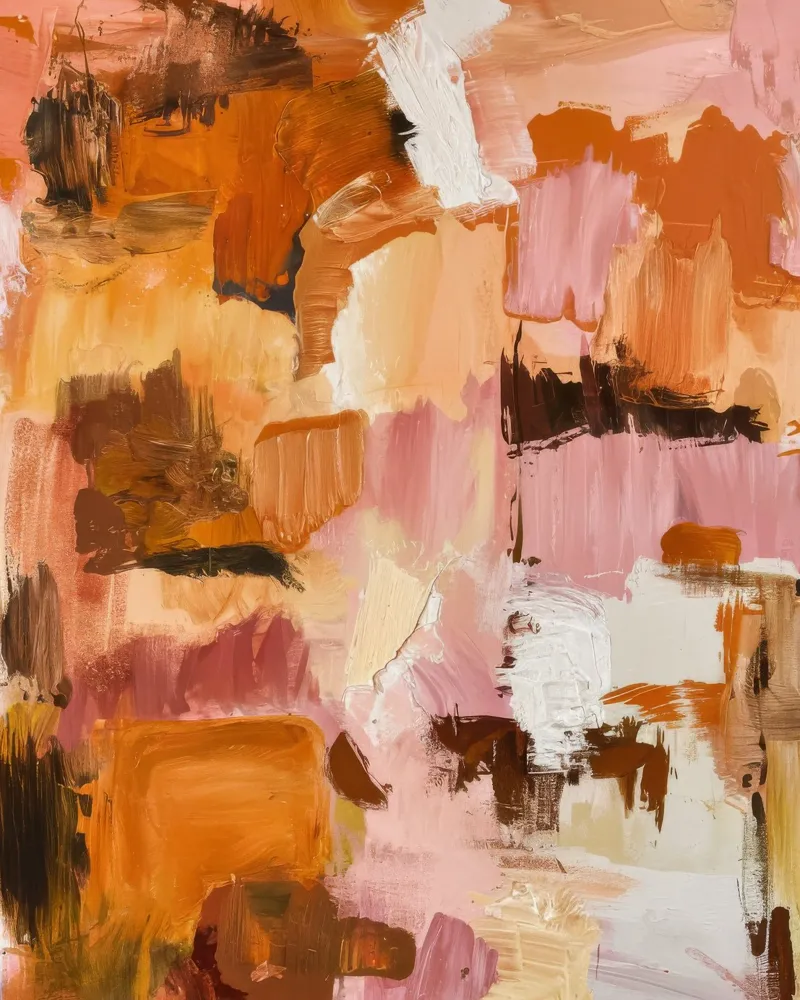 Terracotta Heat Haze poster met houten frame van Dream Spectrum