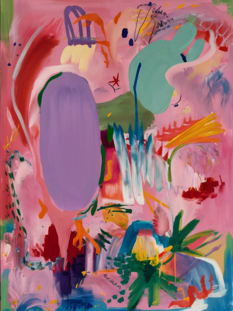 Flusso astratto vivace plexiglass da Opal Strokes