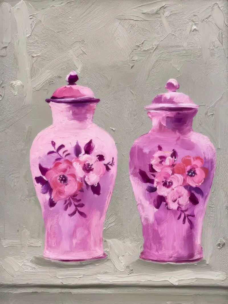 Ornamenti gemelli rosa pellicola backlit da Opal Strokes