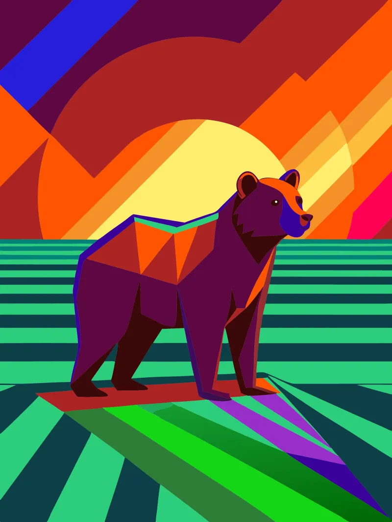 oso dibujo vectorial metacrilato de alghonee