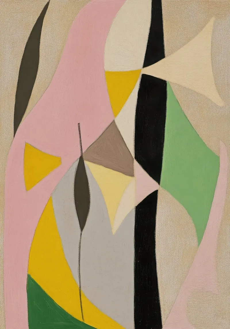 Matisse-inspired abstract forms canvas by Euphoria Theresa