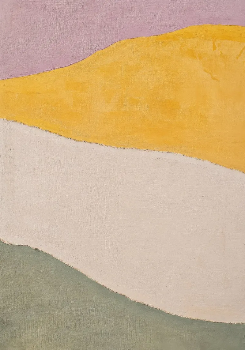 Collina minimalista in giallo e rosa poster da Euphoria Theresa