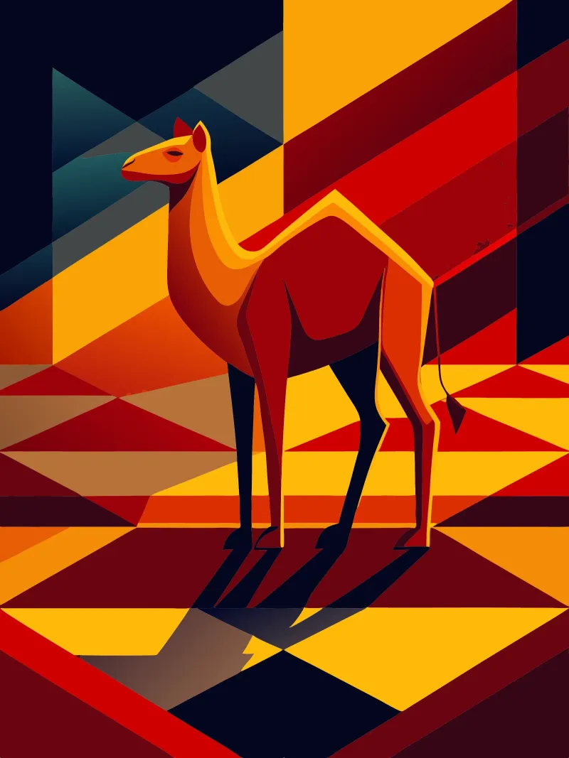 camel vector art drawing canvas by alghonee
