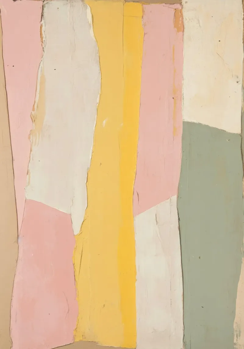 Deconstrueerd minimalisme in pastel canvas met Baklijst van Euphoria Theresa