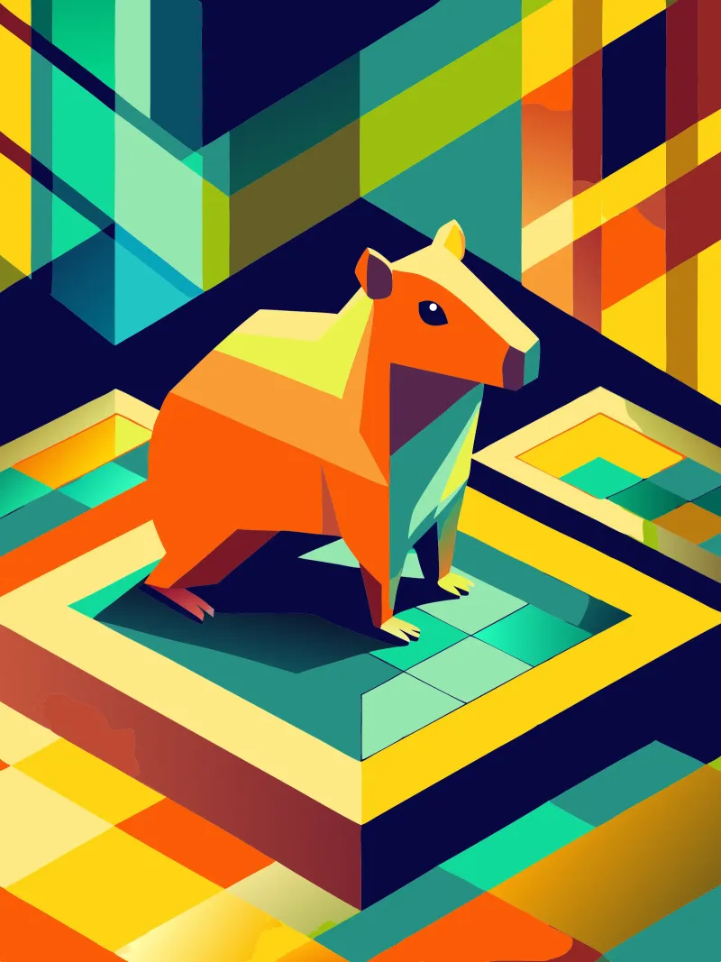 capybara vector art drawing canvas by alghonee