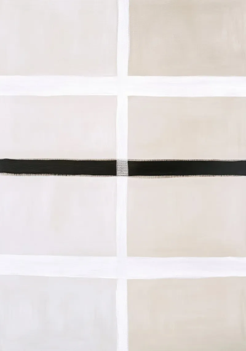 Quadrati minimalisti con strisce nere plexiglass da Euphoria Theresa