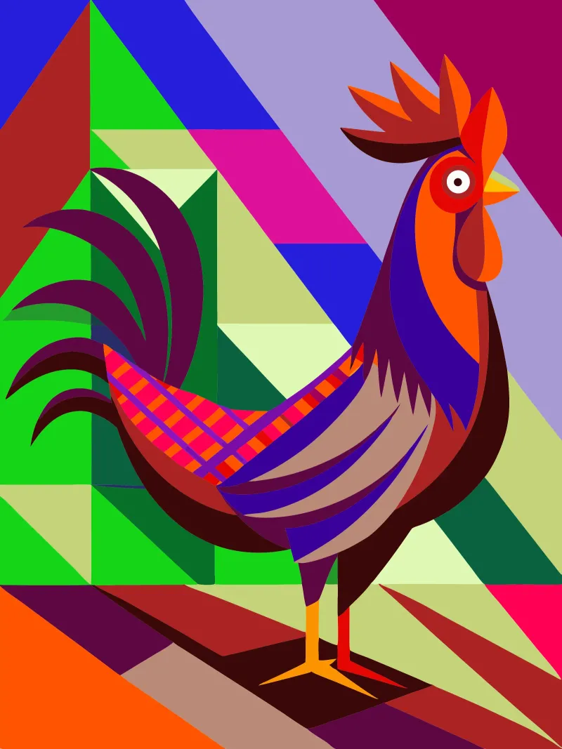 kip vector kunst tekening hahnemühle van alghonee